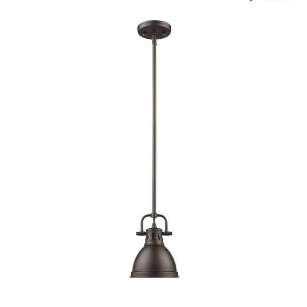 GOLDEN LIGHTING Mini Pendant Light Black 2 Available